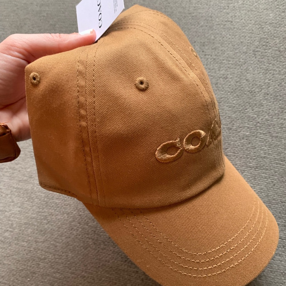 Coach Embroidered Hat in Tan Brown Mocha